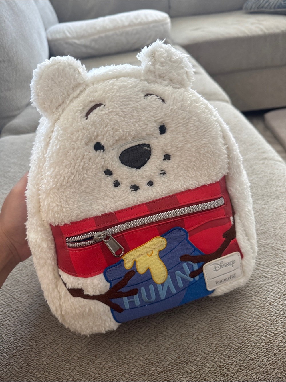 Loungefly White Plush Winnie the Pooh Kids Backpack
